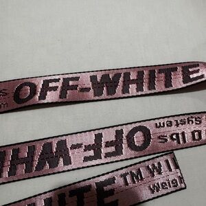 OFF-WHITE Virgil Abloh INDUSTRIAL BELT! Unisex PINK ADJUSTABLE BELT *Rare Item*